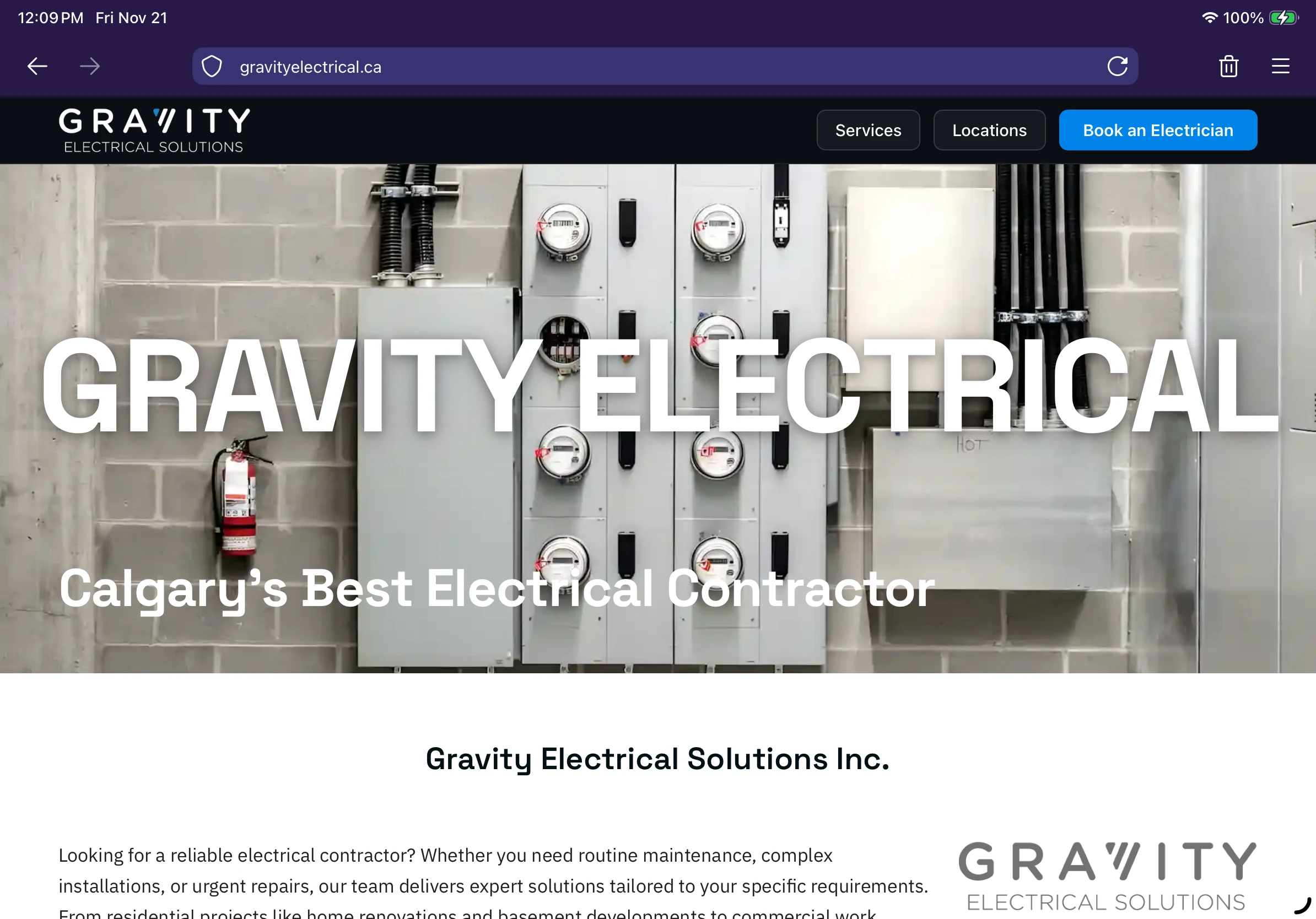 Gravity Electrical